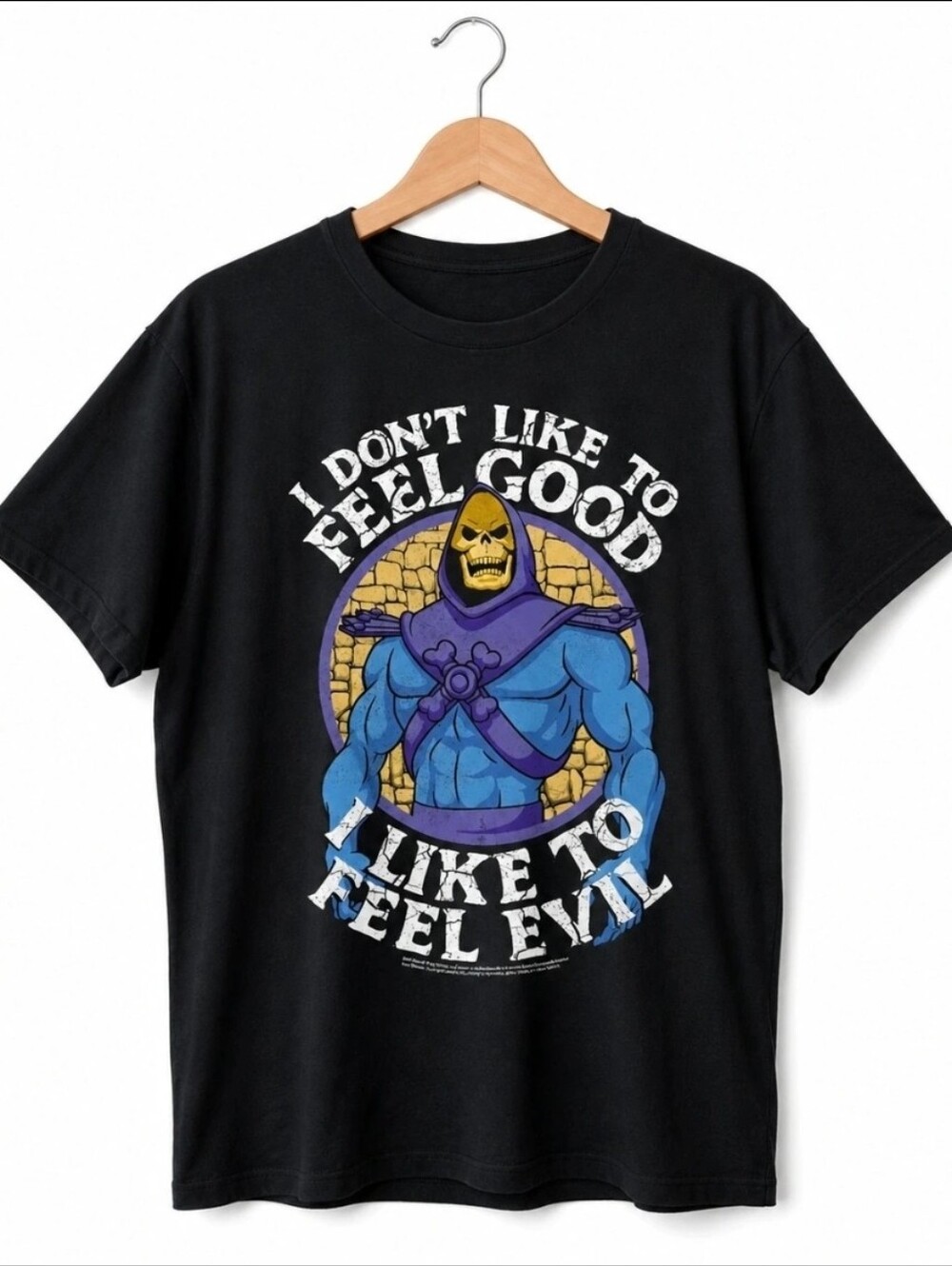 Skeletor “I Like to Feel Evil” Graphic T-Shirt Unisex